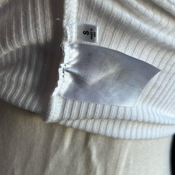 REFORMATION Virgil Ribbed Top in White Size Small - Picture 6 of 6